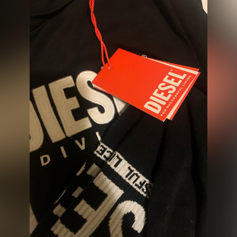 Black Diesel shirt with socks never worn
